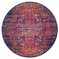 thumbnail image 2 of SAFAVIEH Evoke Westley Bordered Area Rug, Blue/Fuchsia, 5'3" x 5'3" Round, 2 of 8