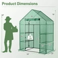 thumbnail image 3 of Costway Portable Mini Walk In Outdoor 4 Tier 8 Shelves Greenhouse, 3 of 10