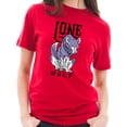 thumbnail image 3 of Lone Wolf Graphic Design Ring Spun Combed Cotton Short Sleeve Deluxe Jersey T-Shirt - Red 2XL, 3 of 4