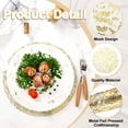 thumbnail image 3 of 8Pcs Manteles Redondos Desechables Dorados, 13" Decoraciones de Mesa con Brillos Metálicos, 3 of 6