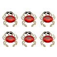 thumbnail image 1 of Anillo de servilleta con forma de cangrejo de cristal rojo, hebillas para servilletas de mesa, anillo de servilleta para bodas, vacaciones, hotel, rojo, 1 of 5