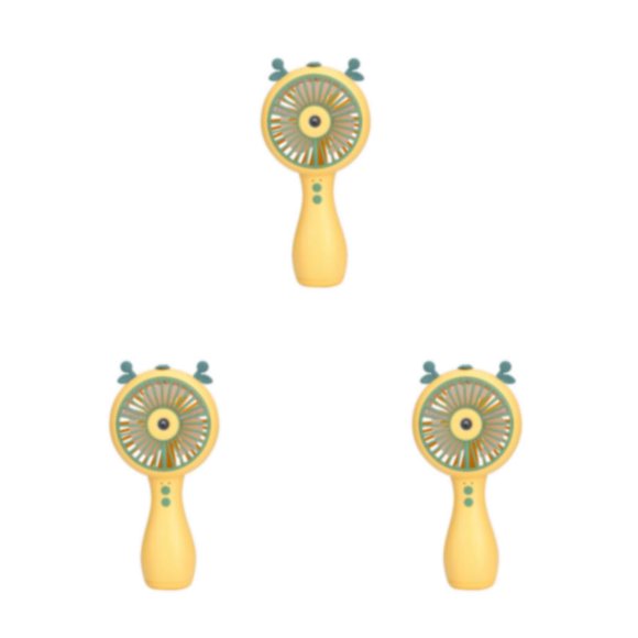 Injueey Mini ventilador de mano con carga USB, regalo de oficina de dibujos animados de escritorio de 3 velocidades Type1 NO1