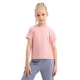thumbnail image 3 of 5-12T Girls Short Sleeve Sports Shirts Active Dry Fit Athletic Performance Clothes Kids Teens Loose Tees, 3 of 10