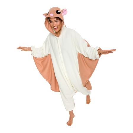 SILVER LILLY Unisex Adult Plush Animal Cosplay Costume Pajamas (Flying Squirrel)