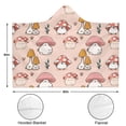 thumbnail image 3 of Wearable Blanket,Pink Mushroom Cartoon Light Pattern Hooded Wearable Sherpa Blanket for Adults & Teens,Winter Poncho Shawl Wrap Cape Thick Warm,60"x80", 3 of 5