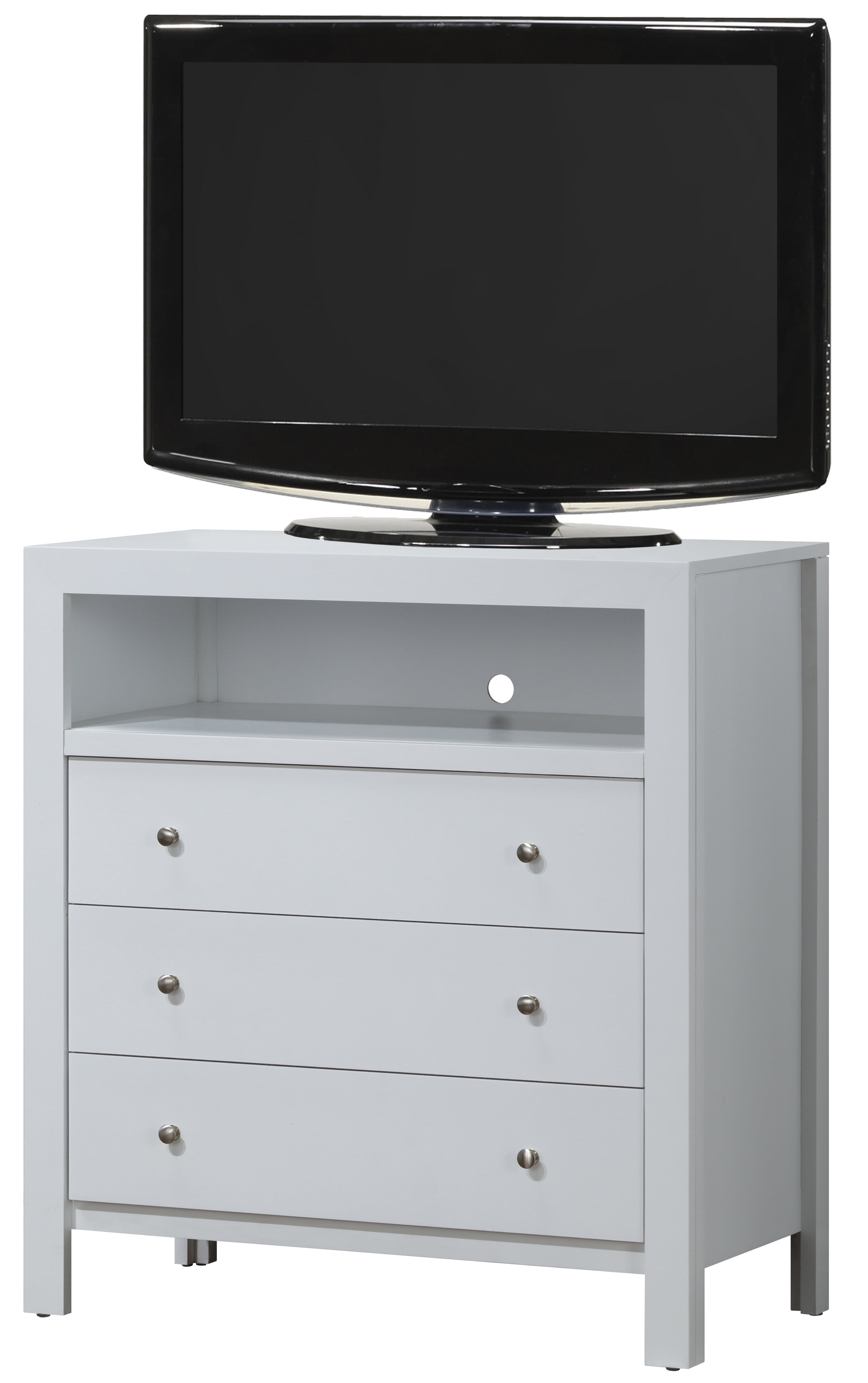 Glory Furniture Burlington Media Chest in White Color