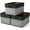 Black, variant on Sorbus 3-Pack 15" Collapsible Two-Tone Storage Bins with Handles - Black