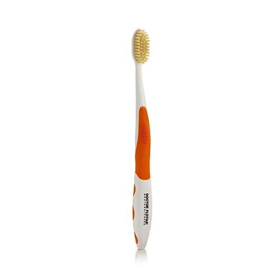 Dr Plotkas Extra Soft Flossing Toothbrush by Mouthwatchers | Manual Soft Toothbrush for Adults | Ultra Clean Nano Toothbrush | Good for Sensitive Teeth and Gums | 1 Orange Toothbrush