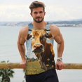 thumbnail image 6 of Picia Daisy Flower Field Cow Printed Men’s Performance Tank, Men's Workout Tank Top Moisture-Wicking Tank Top Muscle tee, Breathable Workout Shirt-3X-Large, 6 of 7