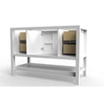 thumbnail image 6 of Modern 48" Alicia White Wood Vanity Base with Chrome Handles, 6 of 6