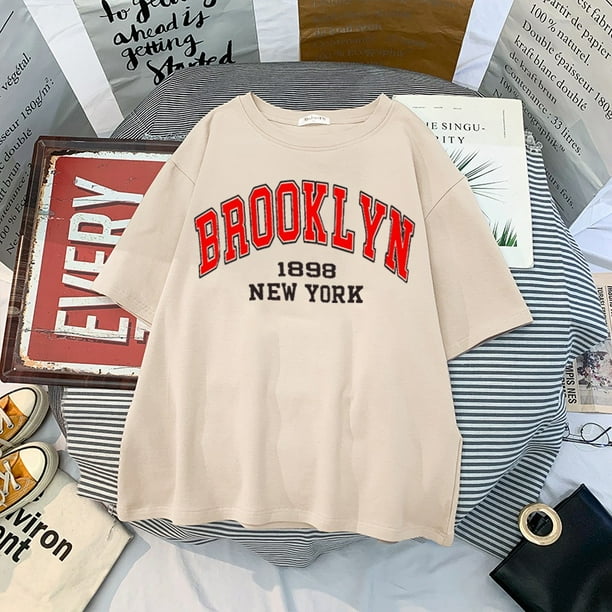 Blusa Playera Camiseta Estampada Casual De Manga Corta Suelta Para Mujer / talla S-3XLpangjing