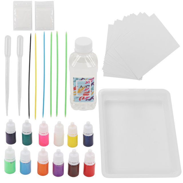 Juego De Pintura De Arte De Agua, 12 Colores, 6 Ml, Pintura De Bricolaje, Kit De Arte De Pintura De Marmoleado, Portátil, Práctico Para Actividades Escolares Para Juegos De ANGGREK Otros