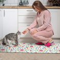 thumbnail image 3 of Pioneer Flower Floral Print Pattern Kitchen Rugs Sets Of 2, Anti Fatigue Non Slip Washable Floor Mats for Kitchen Sink Laundry, 17X30 Inch + 17X47 Inch, 3 of 6