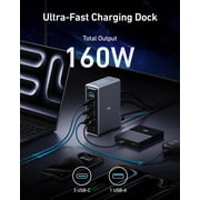 Anker Prime Docking Station, 14-Port with 160W Max Output, 10Gbps Fast Data Transfer, Real-Time Smart Interface, Audio and Ethernet Ports, Dual 4K Displays for Dell, HP, Lenovo and More