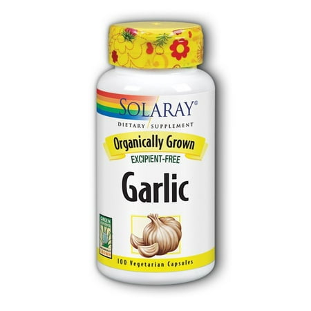 Garlic Parsley 100 Capsules - Solaray Organic Garlic 600 mg Capsules, 100 Ct