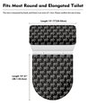 thumbnail image 7 of HELLHERO Monochrome Pattern Toilet Lid Dust Cover Set, Stays in Place Dust-Proof Polyester Fabric Toilet Cover Set, 7 of 7