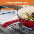 thumbnail image 4 of Sophia & William 7 Pieces Enameled Cast Iron Nonstick Cookware Set, Red, 4 of 9