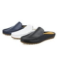thumbnail image 6 of Men Genuine Leather Slip On Mules Light Open Back Casual Shoes Walking Driving, 6 of 13