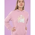 thumbnail image 2 of Manga Girl Reading Book Hoodie Women -Image by Shutterstock, Female 4X-Large, 2 of 4