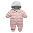 thumbnail image 2 of Odeerbi Baby Girls Boys Clothes Baby Rompers Knit Hooded Romper Winter Clothing Set Snowsuit Athletic Style Jumpsuit Outfits, 2 of 9