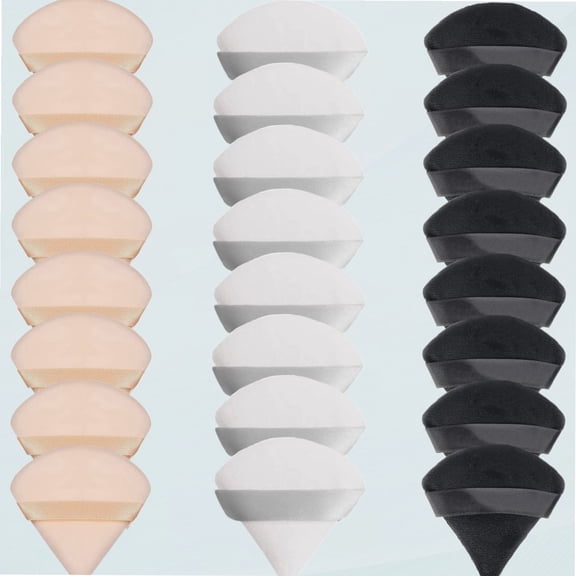 24pcs Triangle Elf Powder Puff Face Makeup Puff Powder Applicator Loose Powder Soft Mineral Body Powder Wet Dry Makeup Foundation Blush Eyeshadow Sponge