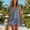 Gray, variant on Women's Cotton Linen Blend V-Neck Mini Dress Sleeveless Tiered Ruffle Hem Casual Summer Swing Dress Navy XL(XL)