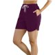 thumbnail image 1 of Pantalones deportivos de mujer de cintura media y color liso: cintura elástica, corte estilizante, ropa informal para el día a día, fiestas y vacaciones, mezcla de poliéster y spandex., 1 of 4
