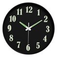 thumbnail image 2 of Reloj de pared que brilla en la oscuridad, moderno, luminoso, con números, decorativo, para dormitorio. Estilo F, 2 of 9