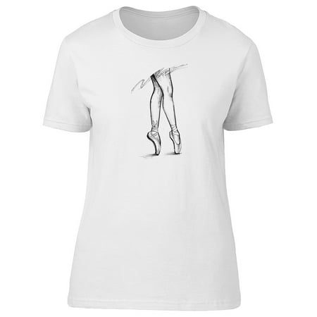 Ballerina Leg - Ballerinas Legs Ink Sketch Tee Women's -Image by Shutterstock