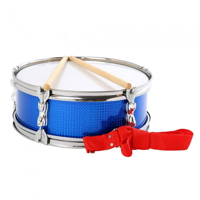Yinanstore Caisse Claire 13 Pouces Tambours de Musique Jouet Éducatif Léger Instruments de Musique Instrument de Percussion pour Garçons Filles Enfants Bleu