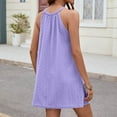thumbnail image 7 of Blczomt Dresses for Women Under $5 Beach Casual Halter Tank Dress Loose Fit 2025 Summer Purple Clothes for Women, 7 of 7