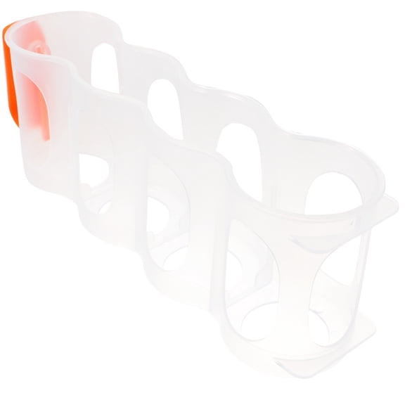 Tineasur Soda Can Organizer for Refrigerator Orange Transparent Storage Holder for Drinks