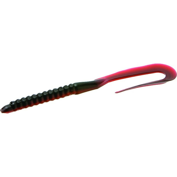 Zoom UTale Worm Freshwater Bass Soft Fishing Bait, Red Shad, 6 3/4