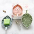 thumbnail image 4 of 3 Pack Soap Dish, Leaf Shower Soap Holder With Drain Tray, Stylish Soap Dish( 3 Color), 4 of 4