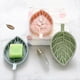thumbnail image 4 of 3 Pack Soap Dish, Leaf Shower Soap Holder With Drain Tray, Stylish Soap Dish( 3 Color), 4 of 4
