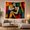 Pensive Woman, variant on Abstract Geometric Composition in Bold Colors, Energetic Mid-Century Modern Art for Art Lovers, Abstract Wall Art, Housewarming Gift Tapestry Wall Hanging for Living Room, Home Office