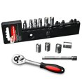 thumbnail image 1 of EPAuto 1/4-Inch Drive Socket Set with 72 Tooth Reversible, 12 Pieces, 1 of 6