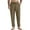 Khaki, variant on Dxzfnsa Mens Linen Pants Elastic Waist Drawstring Casual Linen Dress Pants Summer Beach Lightweight Trousers mens linen pants(Brown,L)
