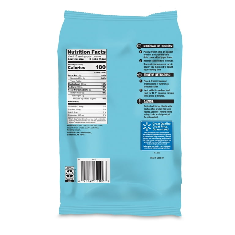 Pork Sausage Links Nutrition