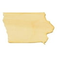 thumbnail image 1 of Package of 1, Medium 12" x 7.75" x 1" Baltic Birch Plywood Iowa State Wood Cutout for Art and Craft Project, Made in USA, 1 of 1