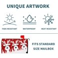 thumbnail image 5 of Merry Christmas Mailbox Cover Red Christmas Deer Snowflake Mailbox Covers Magnetic Standard Size 25.5x21 Inch Winter Xmas Holiday Decorative Post Letter Box Cover for Garden Yard Decor, 5 of 6