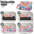 thumbnail image 6 of Xoenoiee Firework Tie Dye Print Recliner Sofa Slipcover, 8 Pieces Polyester Fabric Stretch Sofa Covers for 3 Seat Reclining Couch, Soft Washable Furniture Protector with Pockets, 6 of 7