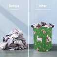 thumbnail image 4 of Cute Lambs Spring Meadow Flowers Butterflies Large Dirty Clothes Hamper Foldable Laundry Basket with Handles for Bedroom Bathroom, 4 of 7