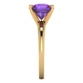 thumbnail image 3 of Solitaire Engagement Ring for Women - 2.5ct Natural Amethyst in 18K Yellow Gold Promise Ring, 3 of 6