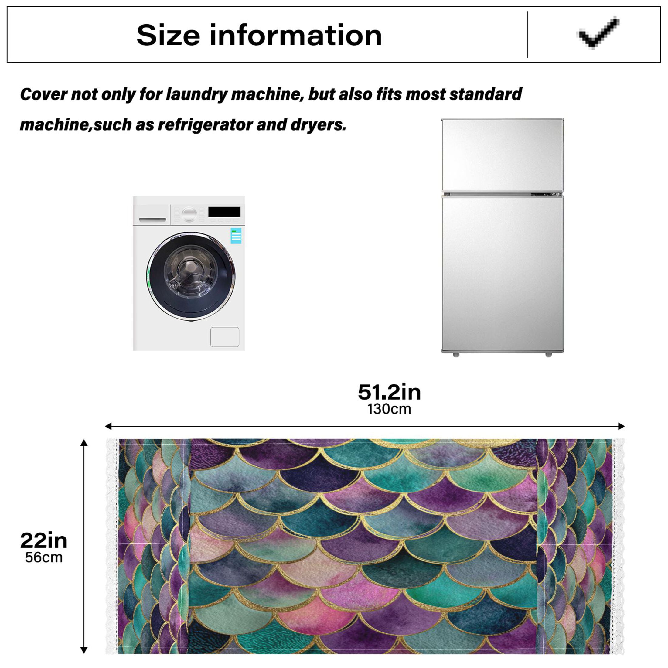 DEIARA Mermaid Scales Washing Machine Cloth Dryer Refrigerator Top Cover Protective Non-Slip Mat For Kitchen Laundry