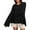 Black, variant on Women Sweaters, Crew Neck Sweaters for Women, Loose Solid Color Pullover, Flared Design for Casual Comfort