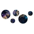 thumbnail image 2 of Designart "Captivating Liquid Ink Gold and Purple II" Abstract Marble Metal Wall Art Set of 5 Piece, 2 of 5
