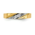 thumbnail image 4 of 14K Yellow Gold Ring Band Wedding Diamond Round AA Quality Trio Ladies , Size 8, 4 of 7