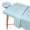 Blue, variant on Saloniture 3-Piece Flannel Massage Table Sheet Set - Soft Cotton Facial Bed Cover - Includes Flat and Fitted Sheets with Face Cradle Cover - Light Gray