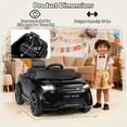 thumbnail image 3 of Costway Licensed Land Rover Kids Ride on Car with Remote Control, LED Lights, Music, Horn Black, 3 of 10
